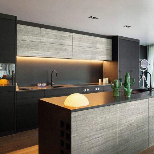 Luxury Black Shaker Style Ready Made Solid Wood Kitchen Cabinets Design ( 1 square meters price) - Image 4