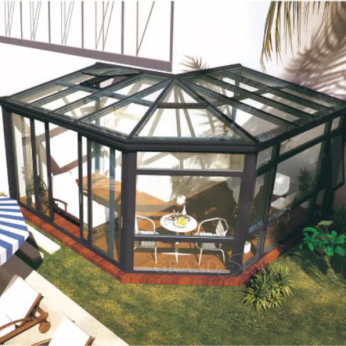 Greenhouse Solarium Prefabricated Glass House Conservatory Sunroom(1 Square Meters Price) - Image 5