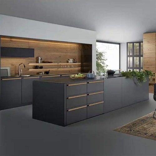 Customized Black Lacquer Finish Modern Designs Kitchen Cabinet ( 1 square meters price) - Image 4