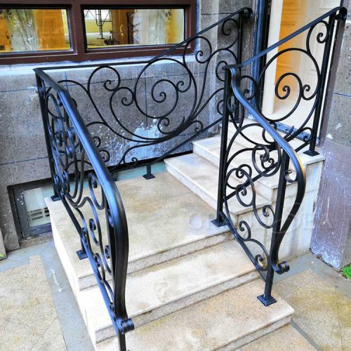 Tough Material Beautiful Iron Stair Railing Wrought Designs ( 1 square meters price) - Image 4