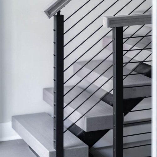 High Quality Modern Staircase Railing Wood Floating Staircase (1 square meters price) - Image 4