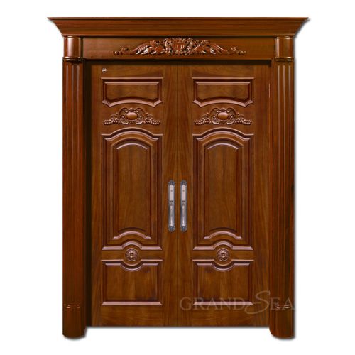 Classical Teak and Cherry Carved Main Door (Price Per Square Meter) - Image 4