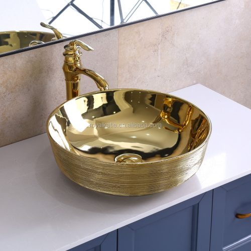 Lavabo Fancy Bathroom Ceramic Wash Basin Table Top Sinks Bowl Art Basin - Image 4