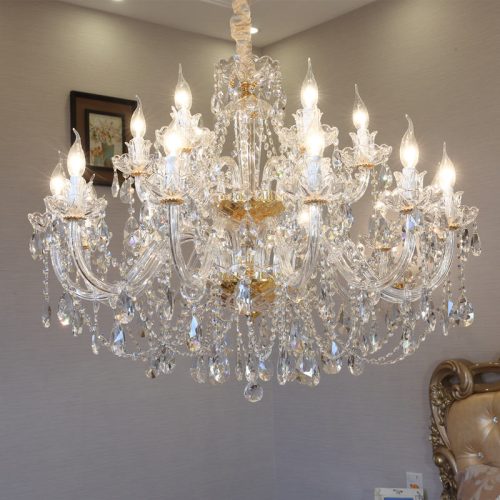 Luxury Modern Gold Glass K9 Crystal Chandelier Indoor Living Room Hanging Lighting for Hotel Bedroom Pendant Lights Chandeliers - Image 5