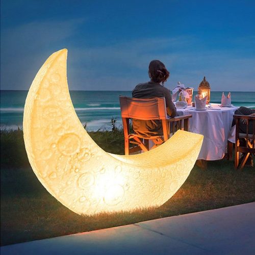 Outdoors Decoration Lawn Crescent Lamp Party Atmosphere Design Creative Courtyard Moon Floor Lamp (10 MOQ is required) - Image 5