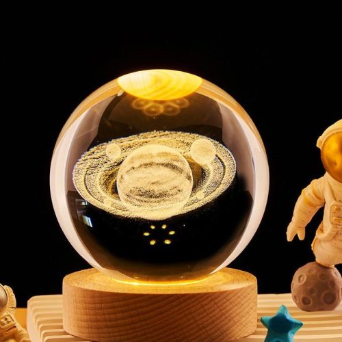 Crystal Ball Glowing Planetary Plant Animals 3D Night Light USB Button Power Warm Bedside Light Christmas Kid Gift Lamp - Image 5