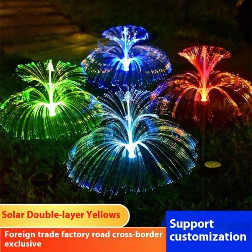 IP65 Solar LED Colorful Jellyfish Fireworks Light Small Garden Decoration DC Fiber Optic Christmas Meteor Shower Atmosphere (10 MOQ is required) - Image 5