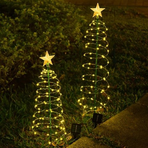 Solar LED Christmas Tree Light Iron Art Outdoor Waterproof Garden Decoration IP65 Small Lamp Lawn Lighting (10 MOQ is required) - Image 5