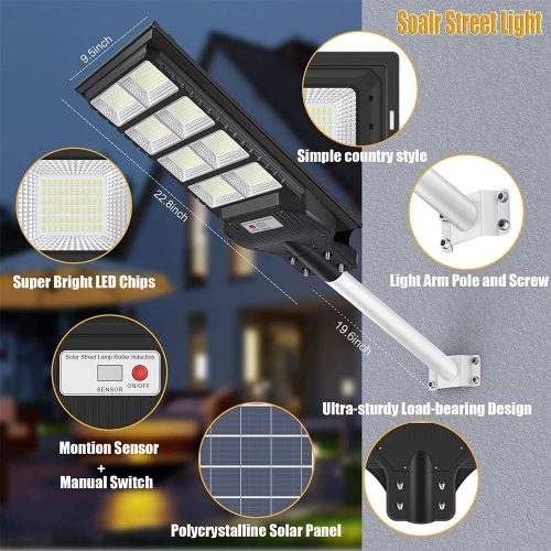 Farola Solar Commercial Waterproof 100W 200W 300W 500W 1000W System Outdoor Led Lamp Solar Street Light - Image 5