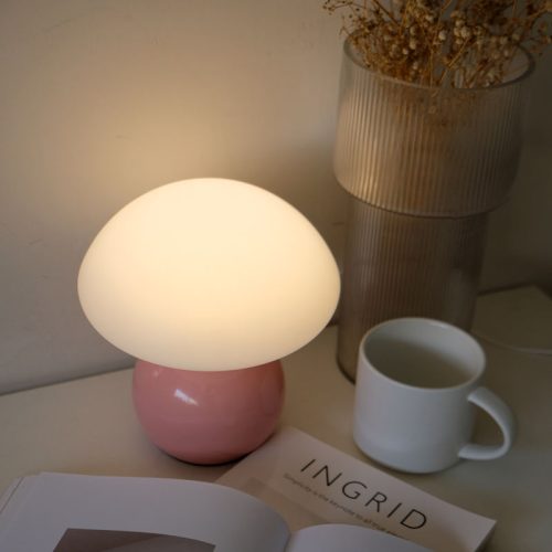 Modern Minimalist Mushroom Led Table Lamp Ceramic Bedroom Bedside Decoration Rechargeable Table Lamp (10 MOQ is required) - Image 4