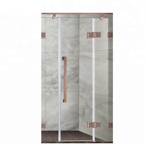 Villa 3 Panel Stainless Steel Hardware Corner Toilet Enclosure Bathroom Shower Glass Doors( 1 square meters price) - Image 5