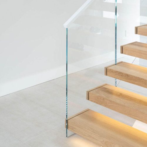 Staircase Indoor Steel Wood Frame Stair Mono Stringer Design Floating Staircase ( 1 square meters price) - Image 5