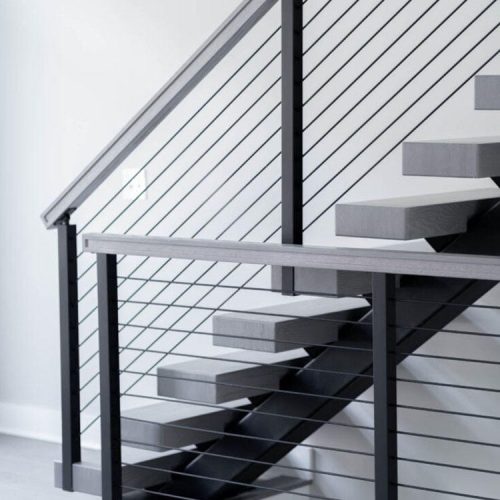 High Quality Modern Staircase Railing Wood Floating Staircase (1 square meters price) - Image 5