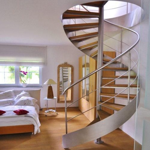 High Quality Staircase Modern Villa Curved Stair Spiral Staircase (1 Square Meters Price) - Image 5