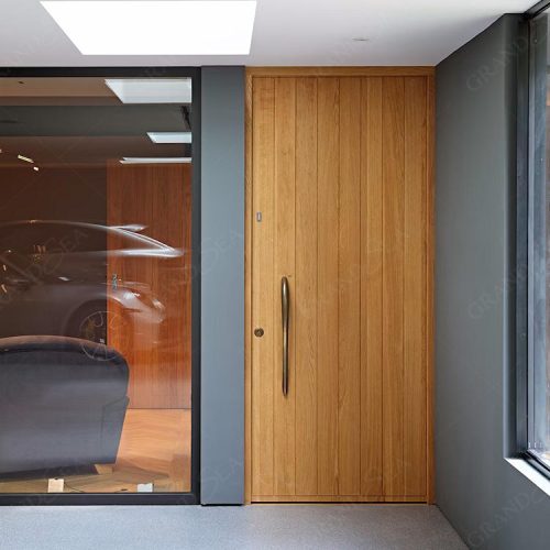 Latest Design Customized Swing Solid Wood Casement Swing Doors - Image 5