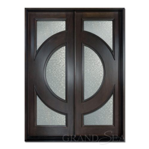 Red Oak Glass Inset Security Door (Price Per Square Meter) - Image 5