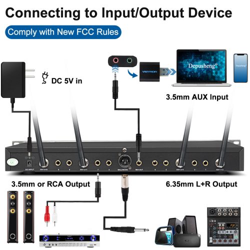 Professional 8-Channel Handheld UHF Wireless Microphone - Image 4