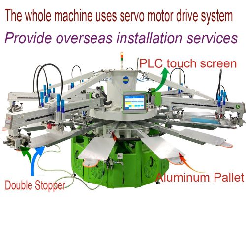 Automatic Station Screen Printing Machine with Dryer – High-Precision Multicolor Printer for Garment and Advertising Use - Image 4