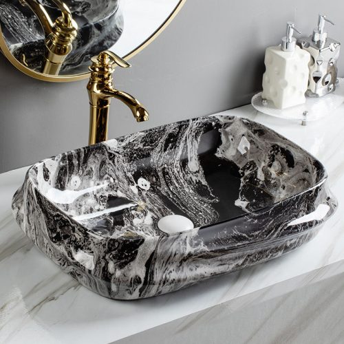 Luxury Basin Lavabo Wash Basin Above Counter Top Art Sink - Image 5