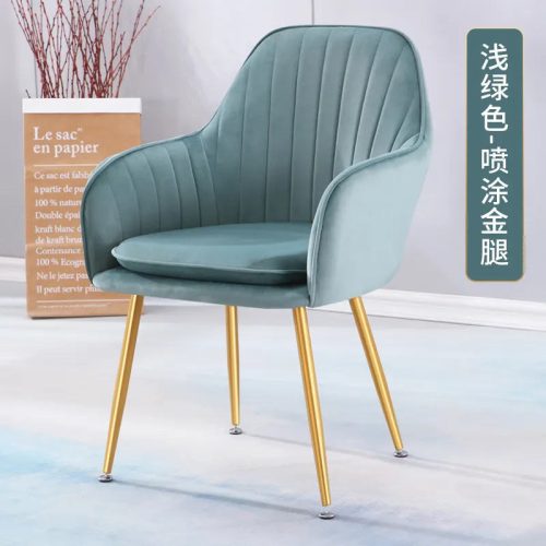 Italy Design Patchwork Leisure Chair Fabric Dining Chair Living Room Sofa - Image 6