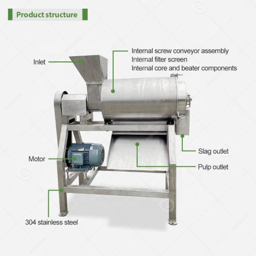 Soursop Fruit Grape Mango Destoner Pulper Finisher Raspberry Guava Pulp Jam And Apple Puree Machine - Image 6