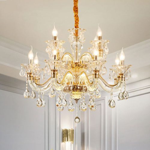 Indoor Crystal Chandelier Living Room Lamp Luxury Villa Dining Room Pendant Lamp Creative Decorative Wall Lamp - Image 6