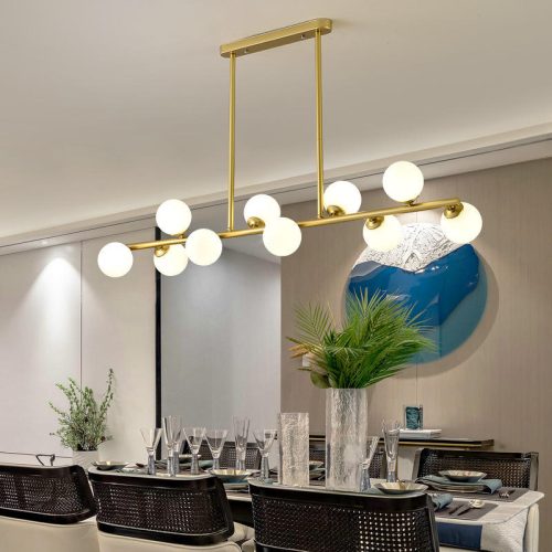 Luxury Dining Room Modern Hotel Pendant Light Classic Gold and Black Glass Chandelier Vintage LED Ceiling Lamp (2 MOQ is required) - Image 6