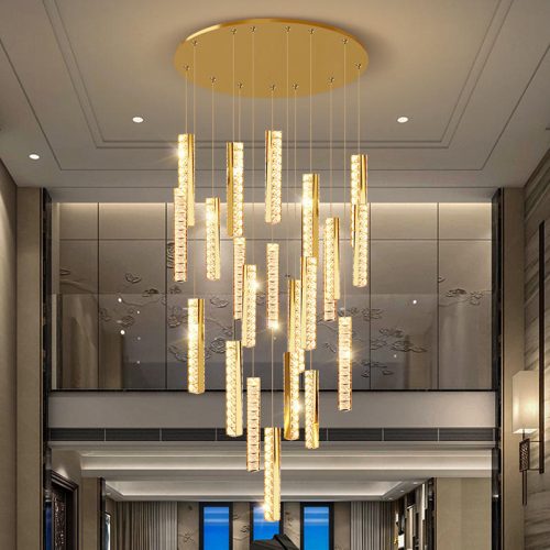 High Quality Crystal Decorative Large Project Hotel Lobby Villa Staircase Custom Chandelier Pendant Light(2 MOQ is required) - Image 6