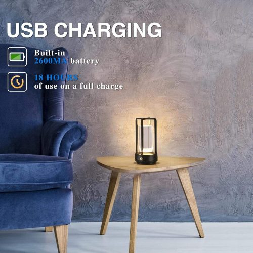 Portable Metal Table Lamp,Cordless Table Lamp,Battery Operated Lantern, 3 Light Colors Restaurant Bedroom Atmosphere Night Light (10 MOQ is required) - Image 6