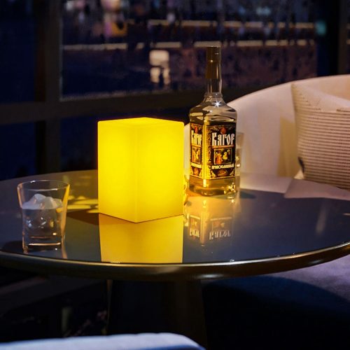 Modern LED Dimmable Table Lamp for Dining Room and Home Square Decorative Lamp for Bedroom and Hotel Battery Powered (10 MOQ is required) - Image 6