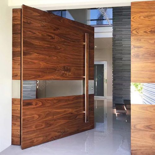 Modern Pivot Doors with Long Handle Wooden Entrance Door - Not Including Handle 1 Square Foot Price - Image 7