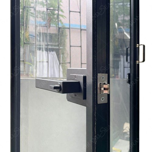 Frameless Folding Glass Doors PVC Vertical Folding Doors Bi-Folding - Not Including Handle 1 Square Feet Price - Image 6