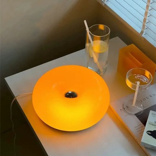 Nordic Donut Lamp Medieval Glass Decoration Mushroom Led Table Lamp - Image 5