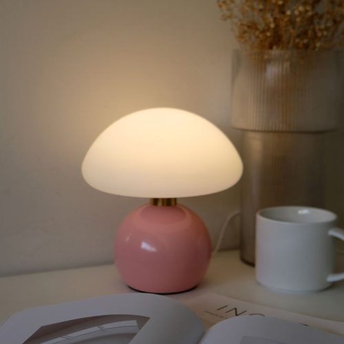 Modern Minimalist Mushroom Led Table Lamp Ceramic Bedroom Bedside Decoration Rechargeable Table Lamp (10 MOQ is required) - Image 5