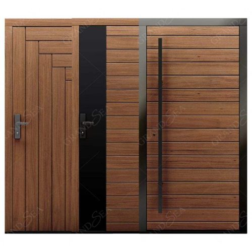 Modern Design Anti-Theft Wooden Safety Swing Casement Doors Solid Wood Front Entry - Not Including Handle 1 Square Feet Price - Image 6