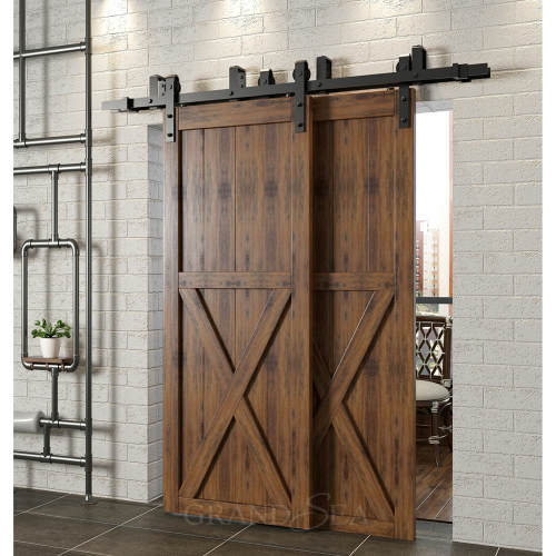 Manufactured Solid Wood Soundproof Interior Sliding Barn Doors - Image 6