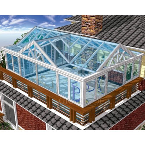 Greenhouse Solarium Prefabricated Glass House Conservatory Sunroom(1 Square Meters Price) - Image 7