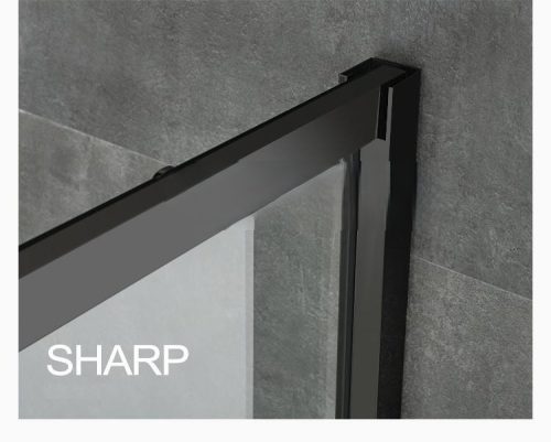 Luxury Bath Room Black Swing Rubber Strip Waterproof Curved Frameless Tempered Glass Shower Door With Roller ( 1 square meters price) - Image 6