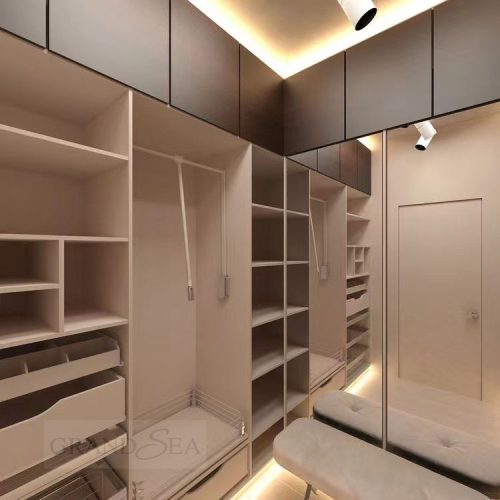 Open Wardrobe Cupboards Shaped In The Latest Walk In Wardrobe Designs(1 Square Meters Price) - Image 5