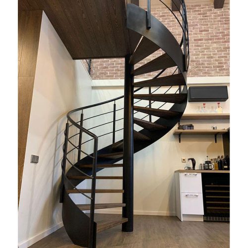 Modern Custom-Made Curved Stairs Combined With Floating Staircase Spiral Staircase For Homes (1 Square Meters Price) - Image 6