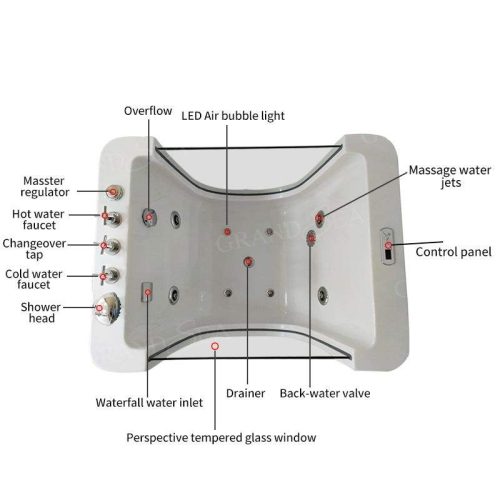 Hydrotherapy Acrylic Spa Bathtub Massage Multifunctional - Image 5