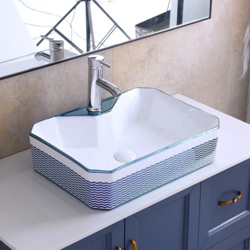 Lavabo Fancy Bathroom Ceramic Wash Basin Table Top Sinks Bowl Art Basin - Image 6