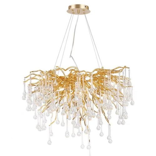 Modern Light Luxury Golden Creative Glass Chandelier for Living Room Dining Room LED Chandelier Pendant Lights(10 MOQ is required) - Image 7