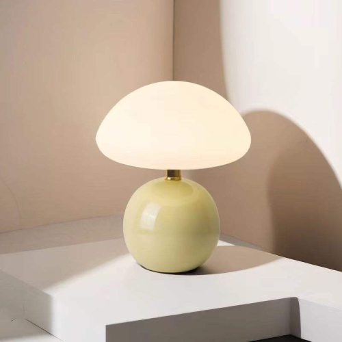 Modern Minimalist Mushroom Led Table Lamp Ceramic Bedroom Bedside Decoration Rechargeable Table Lamp (10 MOQ is required) - Image 6