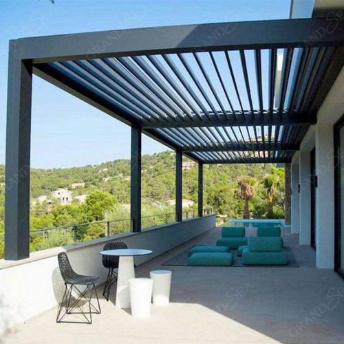 Patio Wall Mounted Metal Louver Electric Exterior Louvered Outdoor Aluminum Pergola (1 Square Meters Price) - Image 7