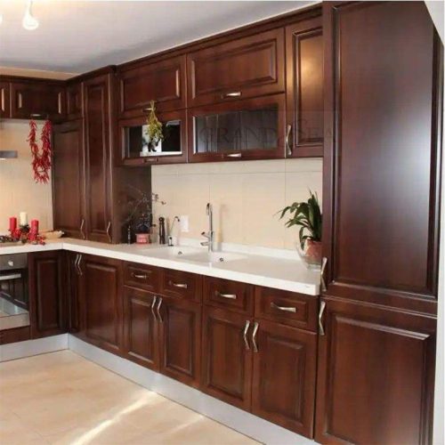 Customized High Technical Modular Solid Cherry Maple Wood Kitchen Cabinet ( 1 square meters price) - Image 7