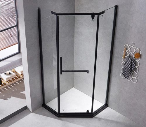 Villa 3 Panel Stainless Steel Hardware Corner Toilet Enclosure Bathroom Shower Glass Doors( 1 square meters price) - Image 7