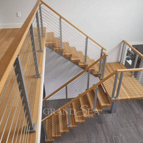 Latest Designs Modern House Residential Wood Stairs Floating Staircase (1 square meters price) - Image 7