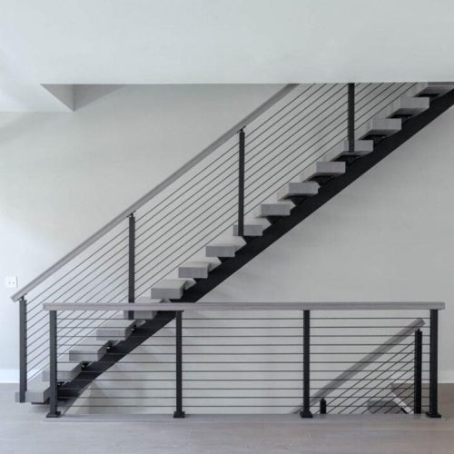 High Quality Modern Staircase Railing Wood Floating Staircase (1 square meters price) - Image 7