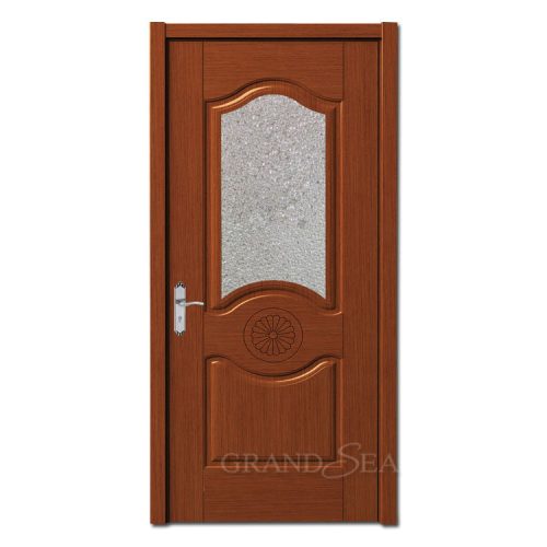 Modern Oak Solid Wood Panel Door with Glass - Image 7